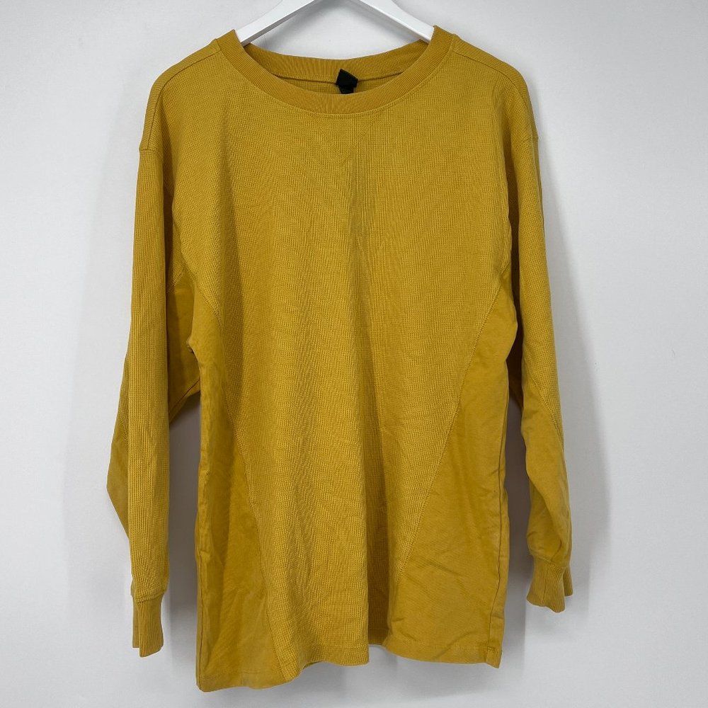 Wild Fable Women's Long Sleeve Thermal Tunic Shirt Mustard Yellow Size Small NWT